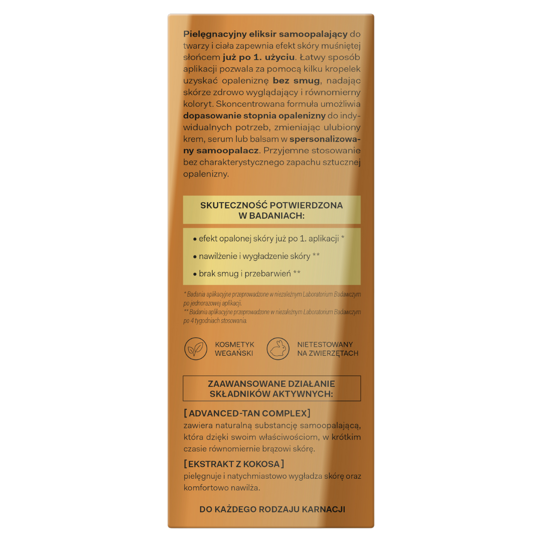 More4Care-TANNING ELIXIR PER VISO E CORPO